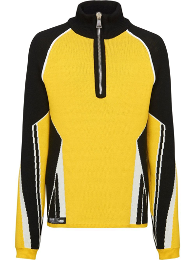 Balmain Yellow Wool Blend Sweater