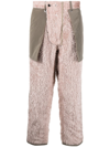 Craig Green Pink And Grey Fleece Straight-leg Trousers In Rosa