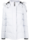 Moose Knuckles Woman 3q Feather-down Shearling-lined Jacket In Stone