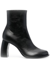 ANN DEMEULEMEESTER 80MM LEATHER ANKLE BOOTS