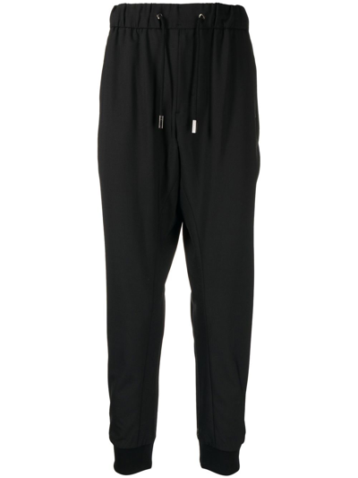 Wooyoungmi Tapered Elasticated Trousers In Schwarz