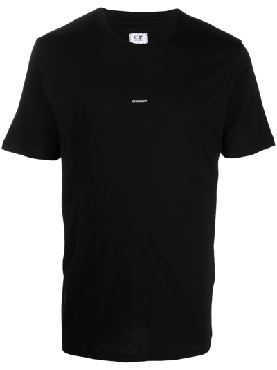 C.p. Company Logo-print Cotton T-shirt In Black