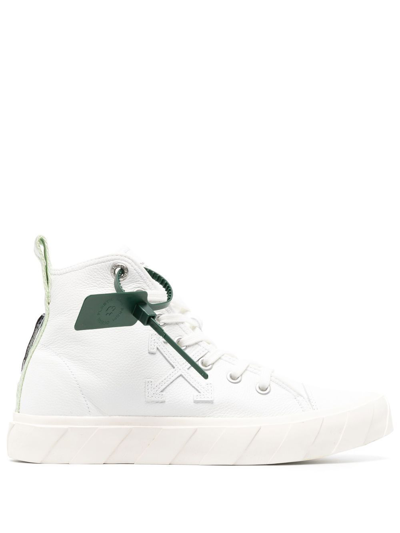 Off-white Mid Vulcanized Sneakers In White White
