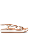 ANCIENT GREEK SANDALS CROSSOVER-STRAP LEATHER SANDALS