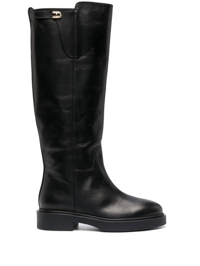 Furla Legacy Knee-length Boots In Schwarz