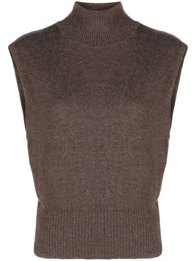 Reformation Brown Arco Cashmere Sweater Vest
