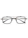 Akoni Rectangle-frame Glasses In Grey