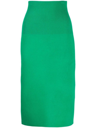 Victoria Beckham Mid-length Pencil Skirt In Green