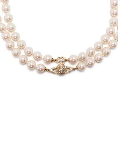 Vivienne Westwood Graziella Pearl Choker In Weiss