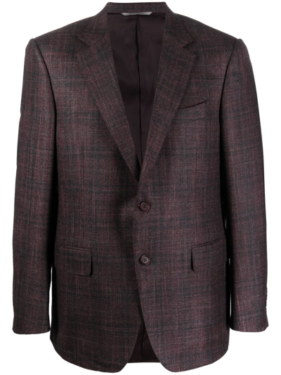 Canali Single-breasted Tailored Blazer In Brown