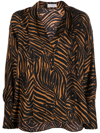 ALBERTO BIANI ANIMAL-PRINT SILK BLOUSE