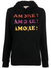 ALESSANDRO ENRIQUEZ SLOGAN-PRINT DRAWSTRING HOODIE