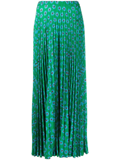 Alessandro Enriquez Graphic-print Pleated Trousers In Green