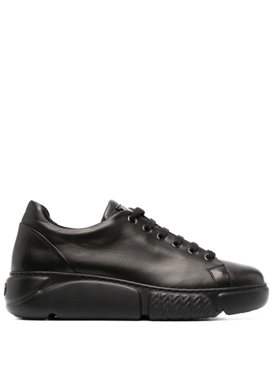 Casadei Leather Low-top Sneakers In Schwarz