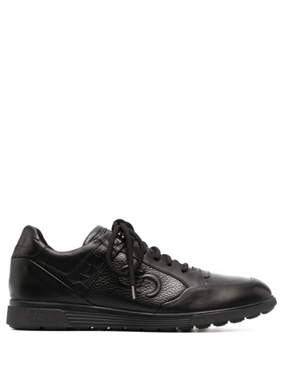 Casadei Monogram Low-top Trainers In Schwarz