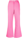 MARCO RAMBALDI QUILTED FLARED TROUSERS