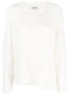 Monse Cable-knit Jumper In Schwarz