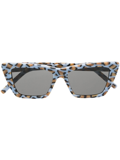 Saint Laurent Mica Cat-eye Sunglasses In Blau