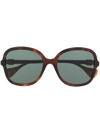 GUCCI SQUARE FRAME OVERSIZE SUNGLASSES