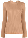CHLOÉ RIBBED WOOL-CASHMERE JUMPER