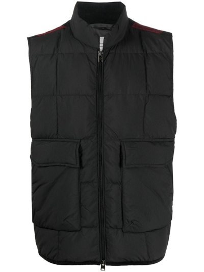Woolrich Feather-down Quilted Vest In Black