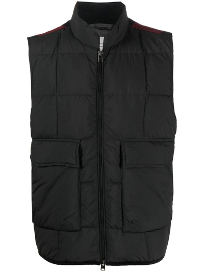 Woolrich Feather-down Quilted Waistcoat In Black