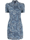 VERSACE JEANS COUTURE GARLAND DENIM MINIDRESS