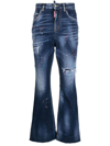 DSQUARED2 DISTRESSED-EFFECT FLARED JEANS