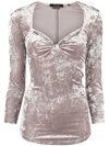 Isabel Marant Gubaia Stretch Velvet Top In Grau