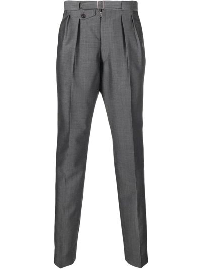 Maison Margiela Tapered Cotton-wool Trousers In Grey