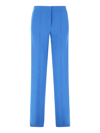 Ferragamo High-waisted Straight-leg Trousers In Blue
