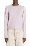 The Elder Statesman Simple Crop Cashmere Sweater In Lily