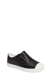 Native Shoes Kids' Jefferson Bling Glitter Slip-on Vegan Sneaker In Black Bling/ White