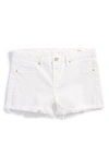 Blanknyc Girls' White Cutoff Shorts - Big Kid In White Lines