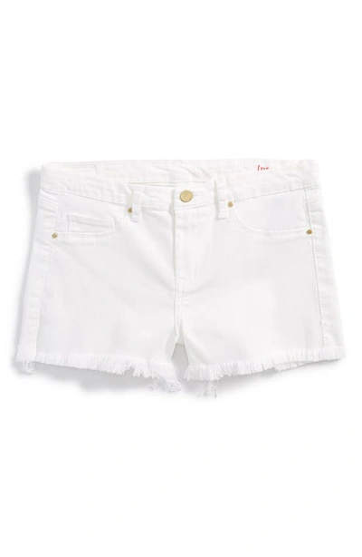 Blanknyc Girls' White Cutoff Shorts - Big Kid In White Lines