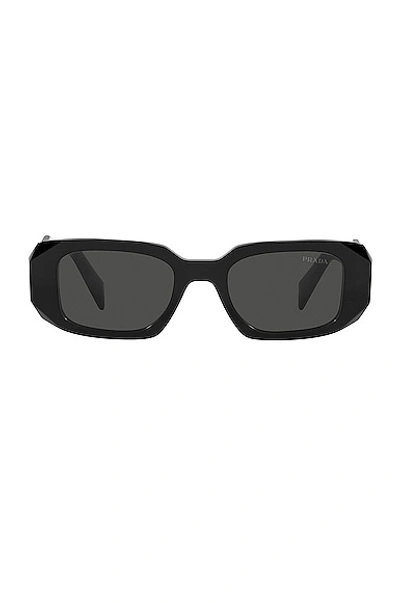 Prada Scultoreo Narrow Sunglasses In Black