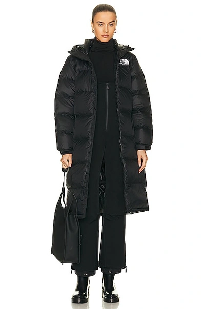 The North Face Triple C Longline Puffer Jacket In Black