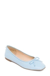 Bernardo Square Toe Ballet Flat In Sky