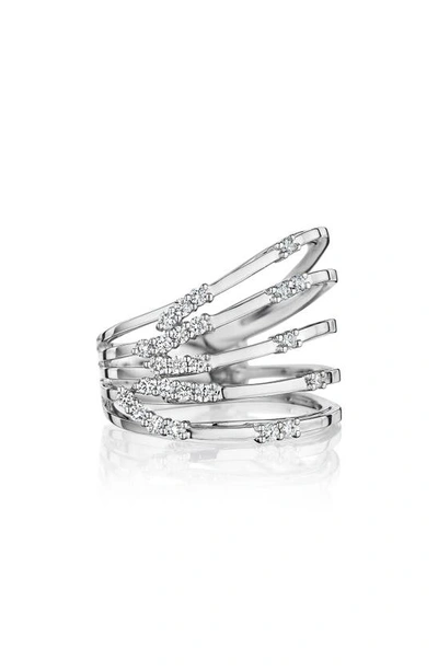 Hueb Luminus Stacked Diamond Ring In Transparent