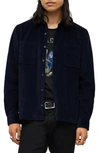 John Varvatos Cole Regular Fit Corduroy Button-up Shirt In Blue