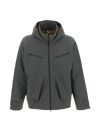 Gr10k Hooded Padded Bomber Jacket In Asfalt Grey