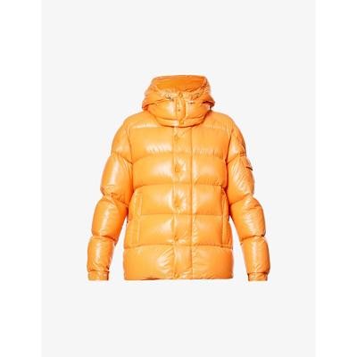 Moncler Maya Padded Shell-down Jacket In Orange