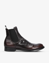 Officine Creative Anatomia Leather Ankle Boots In Dark Brown