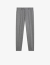 Ted Baker Badsey Slim-leg Mid-rise Wool-blend Trousers In Grey-marl