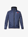 Comme Des Garçons Play X K-way Hooded Shell Jacket In Navy