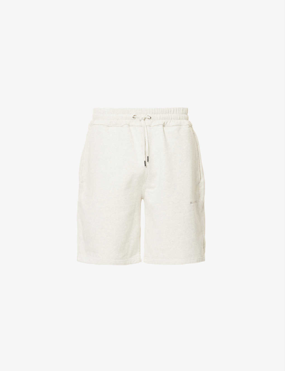 Mki Miyuki Zoku Logo-embroidered Relaxed-fit Cotton-jersey Shorts In Oatmeal