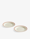 Hay Set Of 2 Sobremesa Plates In Red