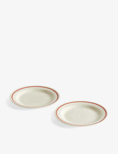 Hay Sobremesa Stoneware Plate Set Of Two 18.5cm In Red