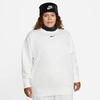 Nike Women's Sportswear Phoenix Fleece Oversized Crewneck Sweatshirt (plus Size) In Sail/black