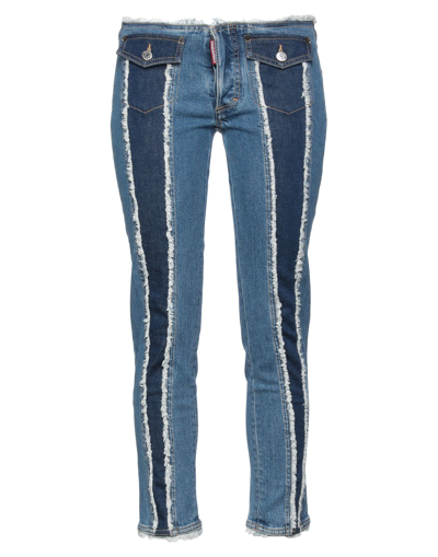 Dsquared2 Denim Cropped In Blue